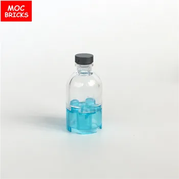 10buc/lot MOC Cărămizi DIY Ustensile de Trans Albastru de Băut sticla de apa de Învățământ blocuri cadouri jucarii pentru copii