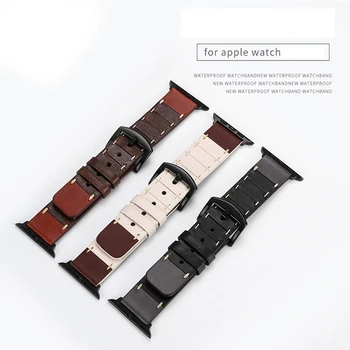 Crazy horse curea din piele Pentru Apple Watch Serie 4/3/2/1 40mm 44mm Mansete iwatch 38mm 42mm Watchbands Impermeabil Scrub Trupa