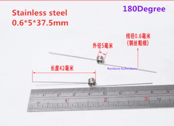 10buc/set 0.6*5*42mm,5circles din oțel Inoxidabil arcuri de torsiune DIY Accesorii 180