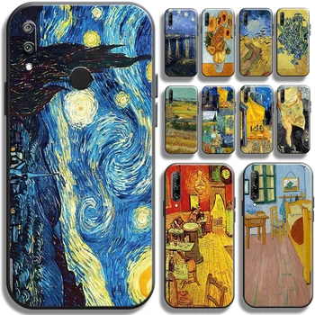 Retro Van Gogh Pictura in Ulei Cazul în care Telefonul Pentru Huawei Y9 Prim-Y9 2019 Y9A Y8S Y8P Y7 Y7P Y6 Y6P Carcasa Capac Shell, rezistenta la Socuri