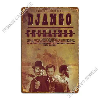 Django Unchained Metal Sign Amuzant Cinema Murală Living Tin Semn Poster