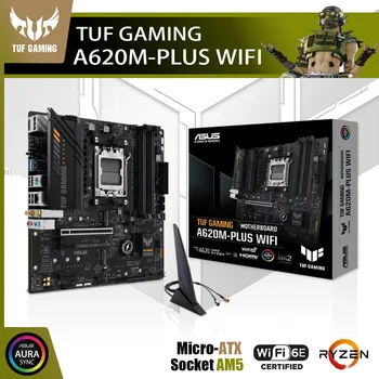 Noul ASUS TUF JOCURI A620-PLUS WIFI AM5 DDR5 Placa de baza Placa de baza AMD Suport Ryzen Seria 7000 CPU R5 R7 R9 Kit USB RGB
