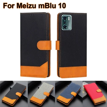 De afaceri din Piele de Caz Pentru Meizu mMblu 10 чехол Kickstand Magnetice Telefon Acoperă Pentru Meizu Meilan 10 Farmec Albastru 10 M2110 6.52
