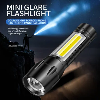 Multifunctional Mini Lanterna Cob Lumina Partea USB de Încărcare în aer liber de Iluminat Portabile de uz Casnic Lumina de Lucru