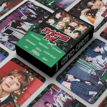 55pcs/set Kpop fără stăpân Copii de Craciun Evel Lomo Carduri de Înaltă Calitate Bang Chan Felix Hyunjin Photocard pentru Fanii Collcetion