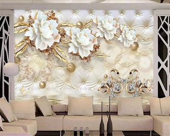 beibehang Personalizate clasic super matasos 3d tapet modern, minimalist tapet floral family home decor pictura decorativa