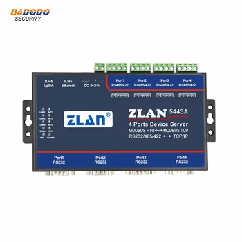ZLAN5443A 4 porturi RS232 RS422 RS485 Ethernet TCP IP Converter Modbus RTU TCP Gateway dispozitiv Serial server de Promovare