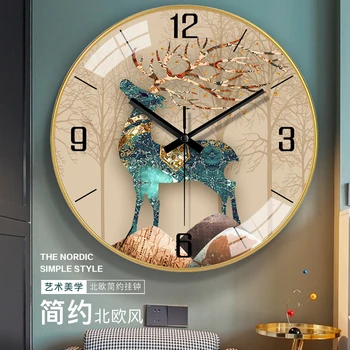 Ceas De Perete, Ceas, Camera De Zi, Stil European, Reprezentant Clasă, Tăcut Cuarț Ceas, Fără Pumni Mobilier
