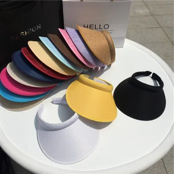 Vara femei casual palarie de soare pălărie de paie pe plaja adult top hat baseball pentru femei pălărie pălărie de vară în aer liber, drumetii, camping