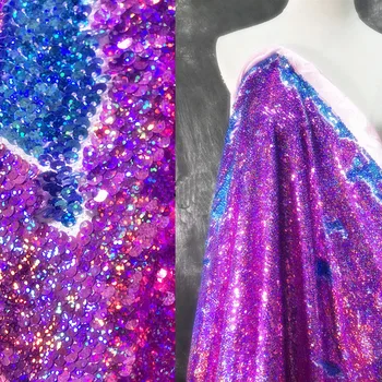 Margele De Culoare Laser Violet Albastru Avansate Personalizate Costum De Performanță Seara Paiete Rochie De Mireasa De Designer Material Textil