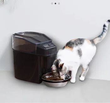Animal de Companie sănătos, pur și Simplu, Alimentare Automata Cat Alimentator pentru Câini și Pisici - 24 Cesti Capacitate Pet Food Dispenser cu Lent Hrana