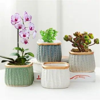 Pentru Cadouri Cărnoase Ghiveci de flori Pentru Suculente Plante Cactus Stil Nordic Ghiveci Simplu Si Respirabil Acasă Decorare 11 * 9cm