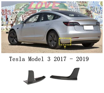 Fibra de Carbon AUTO prelungire BARA FATA REPARTITOARE SPOILER PARTEA ȘORȚURI se POTRIVESTE PENTRU Tesla Model 3 2017 - 2019