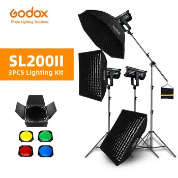 Godox 600W SL-200W SL200II Lumină Continuă Studio de Lumină LED-uri Kit ,Softbox,Lumina, Stea, Studio Boom Arm Light Stand