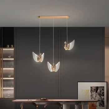 Moderne de lux de designer restaurant lampă de noptieră candelabru simplu swan scara de iluminat masa de bar 2022 noi