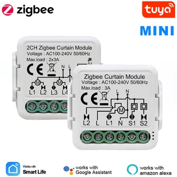 Tuya ZigBee Inteligent Orb Cortina Comutator Suport Modul 2 Modul de Control al Ruloului Motor Lucra cu Alexa de Start Google