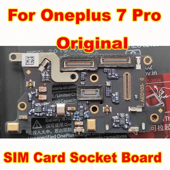 100% Original SIM Reader Bord Pentru Oneplus 7 Pro Player Slot pentru Card Socket Titularul Tava microfon Microfon Antenă WIFI Cablu Flex