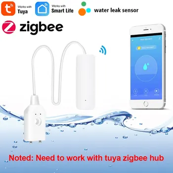 Noi Tuya TY007 Inteligent Zigbee Apă Senzor Detector de Scurgeri de Apa din Inundații de Alarmă de Scurgere a Lucra cu Zigbee Hub Tuya Apei de Scurgere Senzor