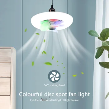 Candelabru tavan 60W LED Fan Lumină Treapta a Treia de viteză Reglabil Pandantiv Lumina Estompat pentru Living, Dormitor, Sufragerie, Hol