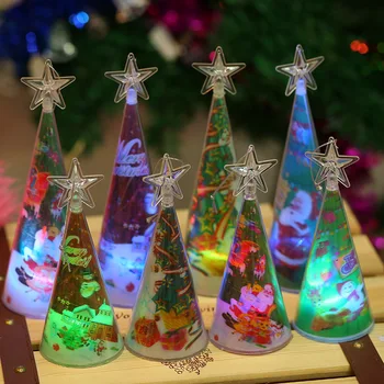LED-uri Luminoase 3D Mini Brad de Craciun Decoratiuni de Craciun Decor Creativ Cadou de Vacanță de Comerț exterior