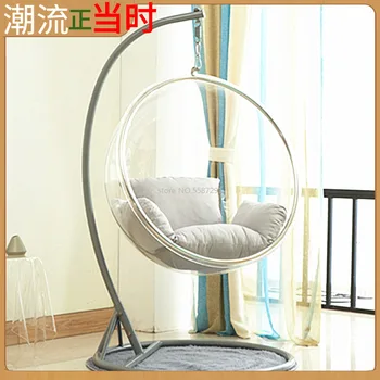 În Formă de ou Stand de Podea Tip Glob Tip leagăn Agățat de singur Lanț de Tip acrilic Bubble Scaun living canapele lounge scaun