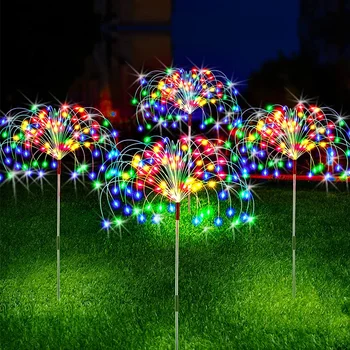 Solare cu LED-foc de Artificii lampioane în aer liber rezistent la apa Decoratiuni de Gradina Gazon Cale Lampă Solară