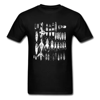 Entomolog Tricou Insecte de Colectare T-shirt pentru Bărbați Științifice Ilustrare Tricouri Alb-Negru Topuri Tricouri Bumbac Haine Unice
