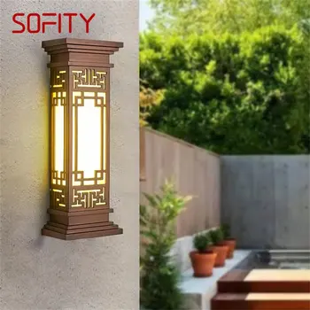 SOFITY în aer liber Lumina LED Stil Chinezesc Sconces Perete Lampă Impermeabil pentru Acasă Balcon Clasică