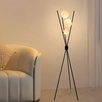 Negru Contemporane Lampa De Podea Dormitor Elegant Minimalist Kawaii Lampa De Podea Europene Estompat Lampadaire De Salon Decorațiuni Interioare
