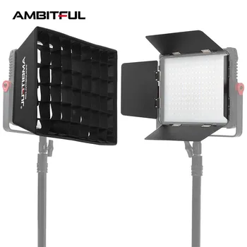 AMBITFUL P35R Video cu LED-uri Panou Difuzor de Lumina Grila Fagure Softbox Usa de Hambar (Softbox /Ușă de Hambar Numai)