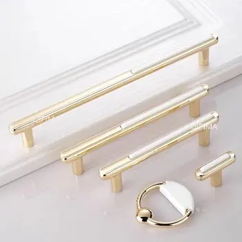 1 buc Cabinet Inel Periat Manere de Dulap Noptieră Dulap Buton Modern Cabinet Trage de Aur și Negru, Dulap Mânere Sertar Trage