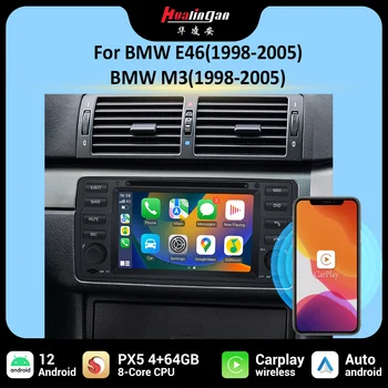 Hualingan pentru BMW E46 Dublu DIN BMW E46 Android Wireless CarPlay E46 Masina Șeful Unității pentru BMW E46 7 