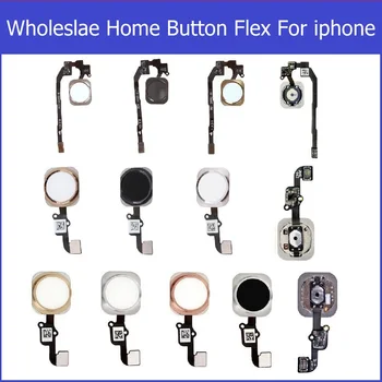en-gros Butonul Home Flex Cablu Panglică de Asamblare Pentru iPhone 5S SE 6 6s plus alb/negru/aur/aur roz culoare de Înlocuire telefon