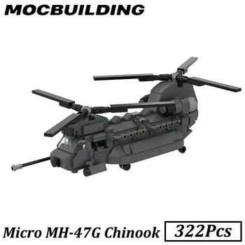 Micro MH-47G Chinook Aeronave Elicopter Militar MOC Avion Blocuri Diy Asambla Cărămizi Jucarii si Cadouri pentru Copii