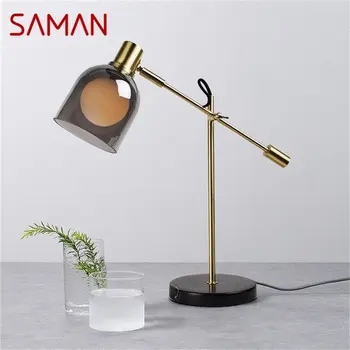 SAMAN Nordic Lampă de Masă Contemporană Simplu Design de Birou LED-uri Dormitor Acasă Decorative Salon de Lumina