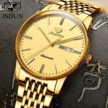JSDUN de Lux NH36A Ceas Barbati Mecanic din Oțel Solid, Ceasuri Safir Ceas pentru Bărbați Ceasuri de mână de sex Masculin Ceas 11mm Subțire Caz 8767