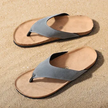 Vara Papuci Barbati Flip Flops, Sandale De Plajă Non-Alunecare Casual Pantofi Plat Anti-Alunecare Pantofi De Interior Pentru Bărbați În Aer Liber, Tobogane De Dimensiuni 39-45