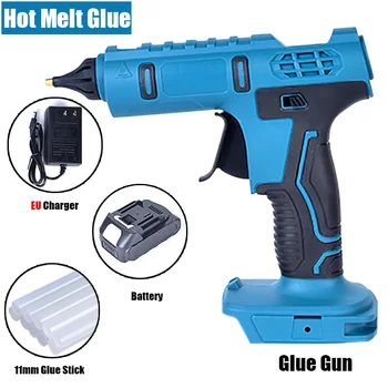80W Hot Melt Glue Gun Cu 11MM Bastoane Lipici Termo 18V cu Acumulator Pistol Electric de încălzire Temperatura Meserii DIY Acasă Reparații Scule electrice