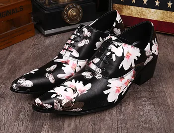 degetele de la picioare subliniat bărbați noua moda rochie de pantofi de sex masculin anglia stil plat primavara-vara moda dantelă sus personalitate pantofi de piele