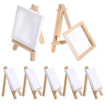 12 Seturi de Mini-Tablou Canvas cu Șevalete Pânză albă Placi cu Standuri de Ulei Livrările de opere de Artă
