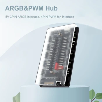 10-în-1 ARGB Controler de Control al Temperaturii ARGB Controller Ventilator de Răcire Hub Adaptor economie de Spațiu pentru PC Caz Șasiu