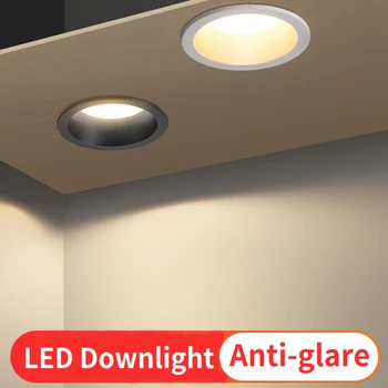 Anti-Glare LED corp de Iluminat Încastrat în Plafon Lampă de Decorațiuni interioare de Iluminat Interior Camera de zi Lumina la fața Locului pentru Dormitor Birou Magazin