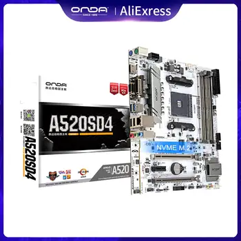 ONDA Noi A520 SD4 Suport pentru Placa de baza Ryzen R3 R5 R7 Seria AMD CPU Socket AM4 M-ATX USB3.0 128GB DDR4 A520SD4 ITX PC Gaming