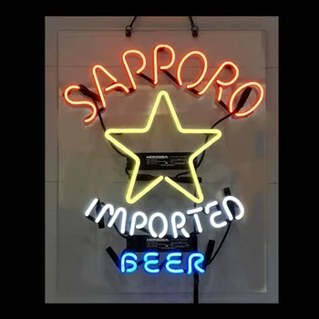 Sapporo pret Bere Importate Lampa Personalizate Handmade Real Tub de Sticlă Bar, KTV Magazin de Publicitate de Afișare Semn de Neon Decor de Perete de Lumină 15