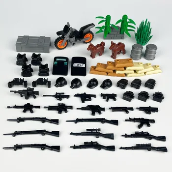 Accesorii militare Cărămizi Swat Armă, Soldat, Armă Forțele Speciale Minifigurine WW2 Armata MOC Părți Bloc PUBG Jucarii Cadou