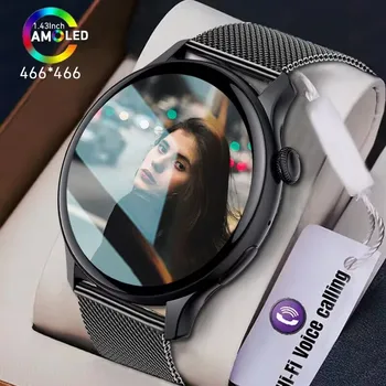 1.43 Inch Ecran AMOLED Ceas Inteligent Femei Ecran Arată Întotdeauna Asistent Voce IP68 rezistent la apa 2023 apelare Bluetooth Smartwatch Bărbați