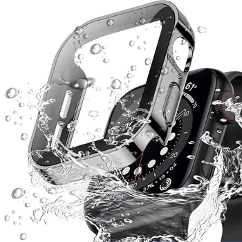 Sticla+capac pentru Apple watch Caz 49mm 45mm 41mm 44mm 40mm Temperat Ecran Protector accesorii iWatch Seria Ultra 8 7 6 5 4 SE