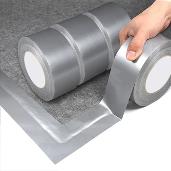 Super Lipicios Pânză Bandă Adezivă Covorul Impermeabil Benzi de Înaltă Viscozitate Argintiu Gri Bandă Adezivă Acasă DIY Decorare 10M