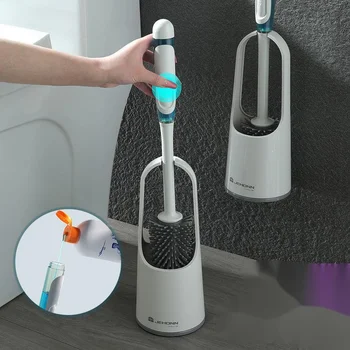 Silicon Perie De Toaletă Cu Curățarea Tubului Nici Mort Colțuri De Spălare Toaletă Set De Uz Casnic De Curățare Podea Accesorii De Baie