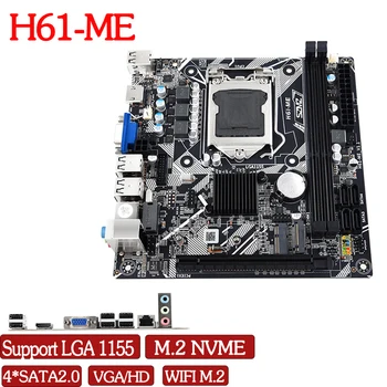 Compatibil HDMI/VGA/NVME M. 2 socket LGA 1155 Placa de baza Suport WIFI 24Pin Computer Desktop Placa de baza Max Capacitate de 16GB pentru PC Gaming